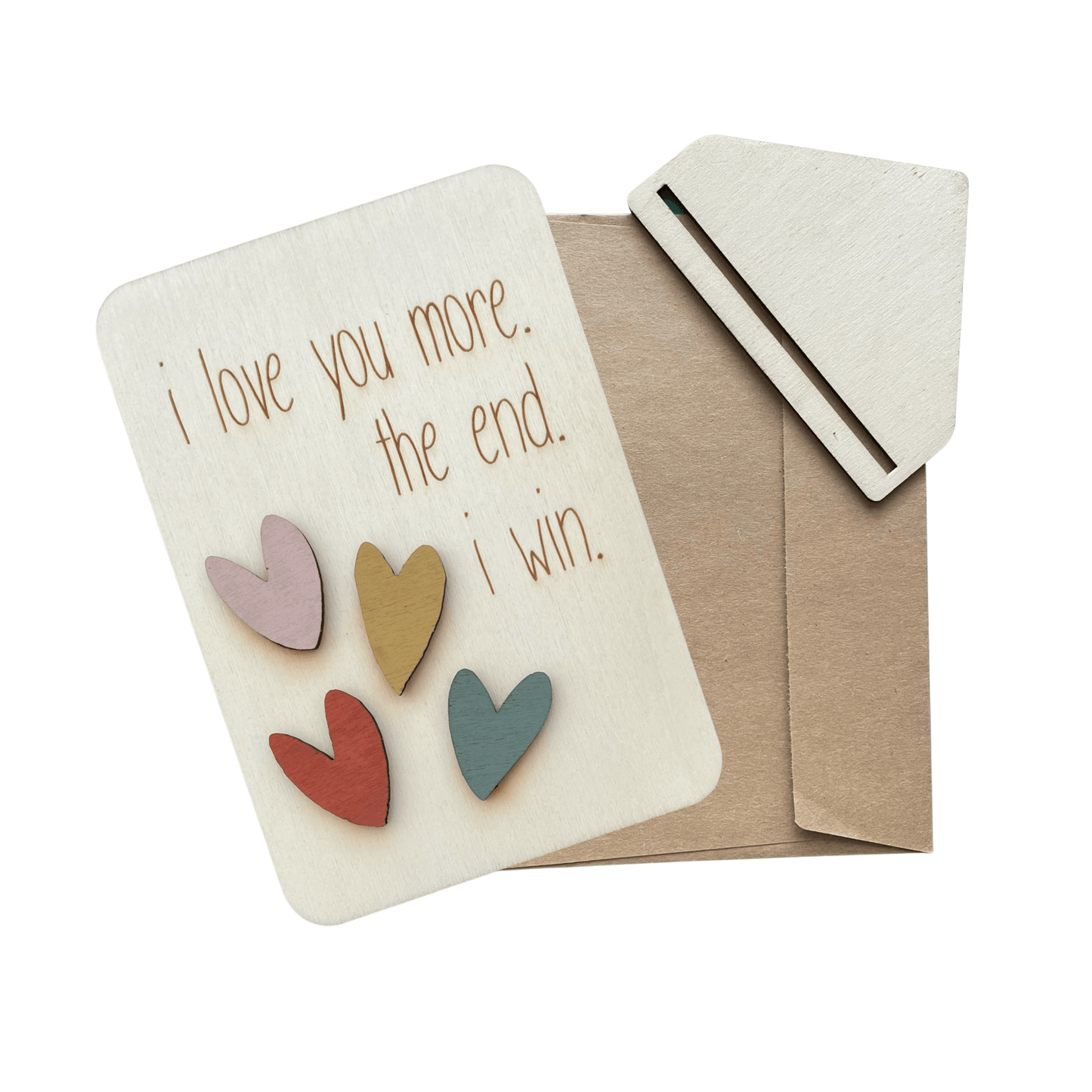 I Love You More - Keepsake Card and Stand