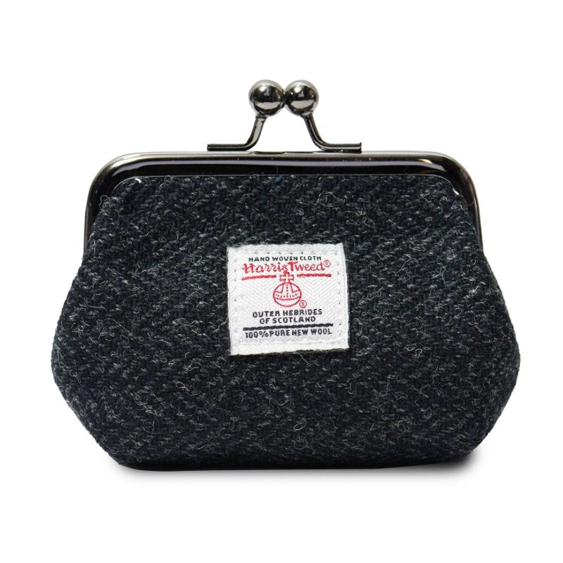 Coin Purse - Black Herringbone