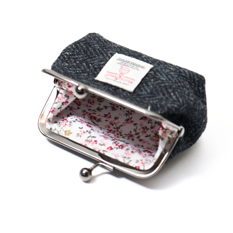Coin Purse - Black Herringbone