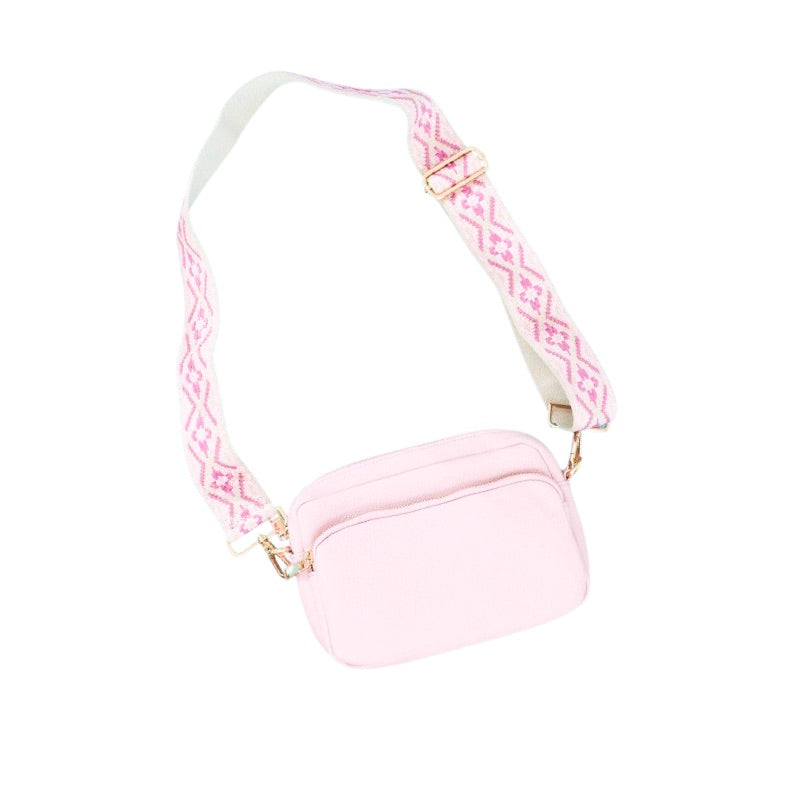 California Crossbody in Vegan Leather - Light Pink