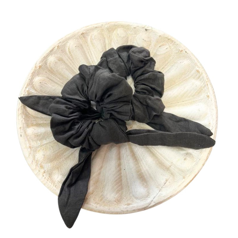 Linen Scrunchies with Detachable Tie