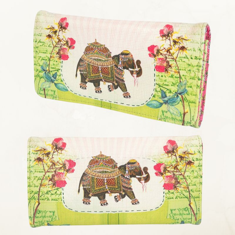 Fancy Elephant Tri Fold Wallet