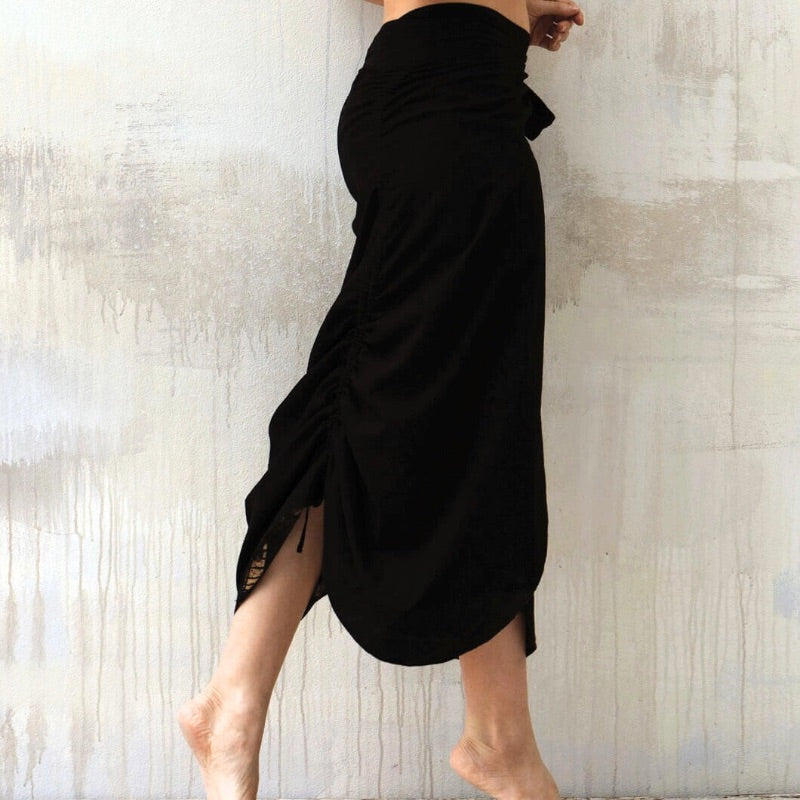 Shovava - Limited Edition Feather Wrap Reversible Skirt - Brown Tones