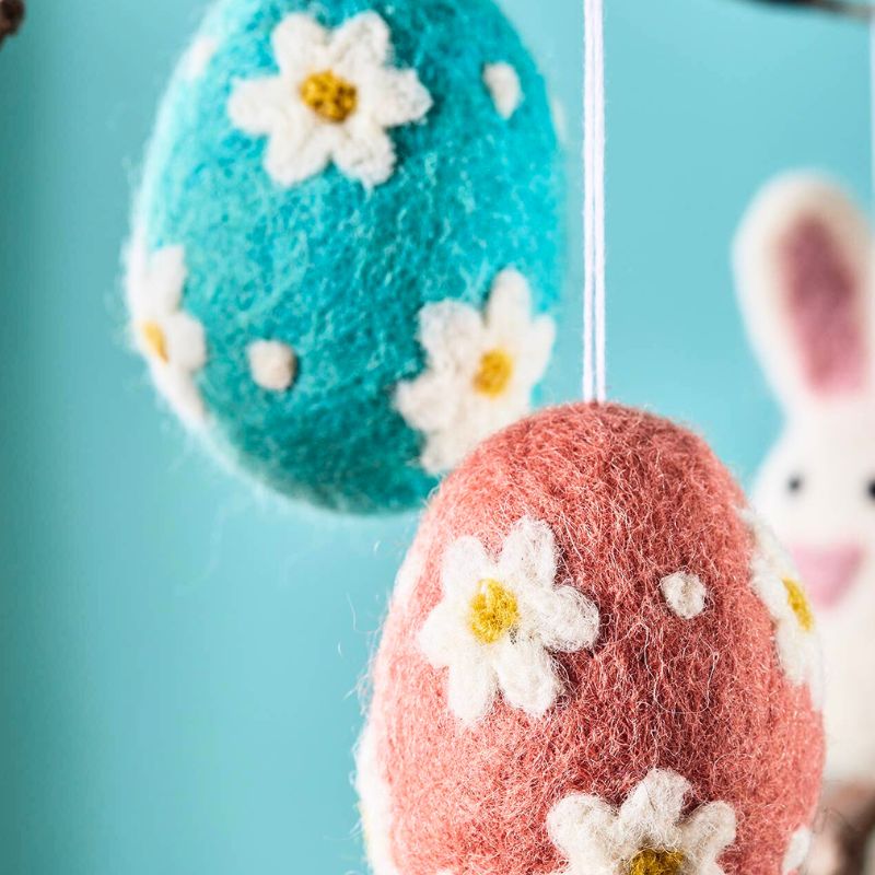 Felt Daisy Egg Decorations