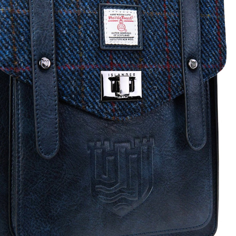 The Islander UK Carloway Backpack in Navy Over-Check