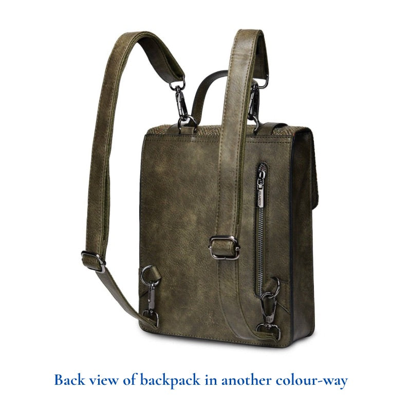 The Islander UK Carloway Backpack in Navy Over-Check
