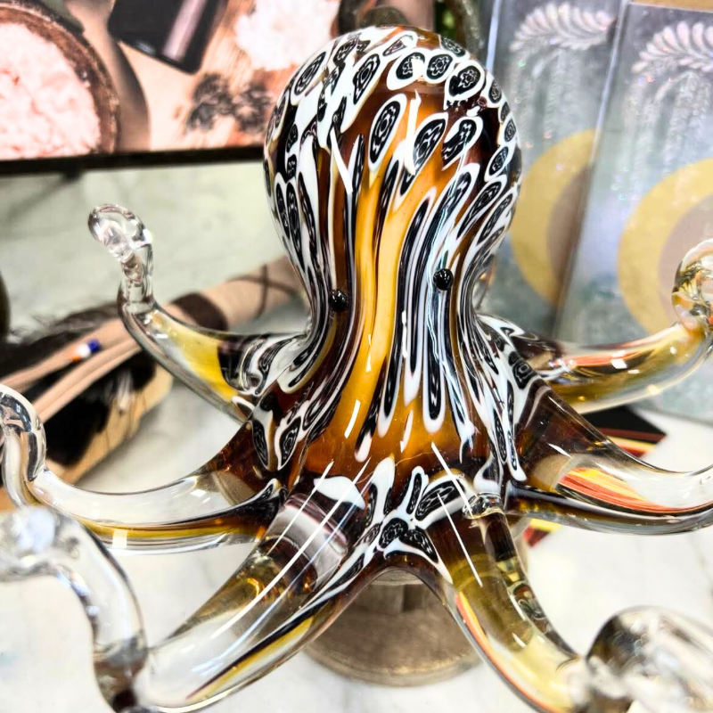 Spotted Octopus - Glass Sculpture