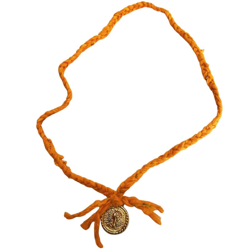 Recycled Silk Sari Necklace - Assorted Colours
