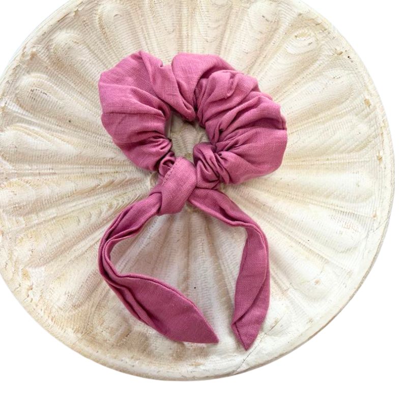 Linen Scrunchies with Detachable Tie