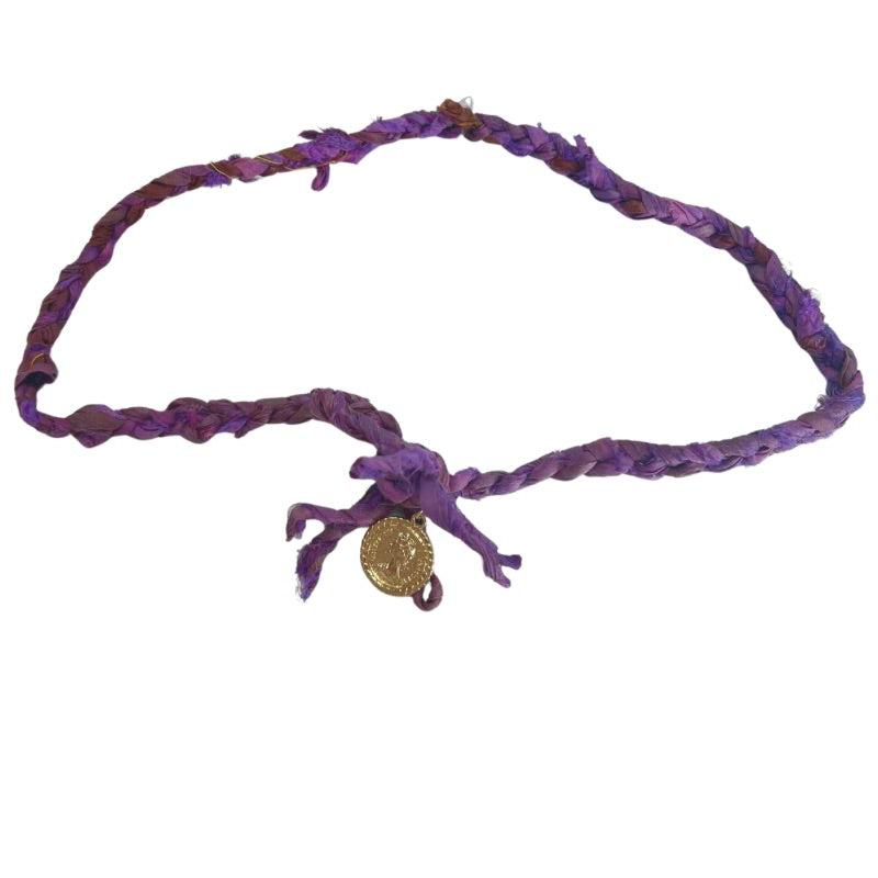 Recycled Silk Sari Necklace - Assorted Colours