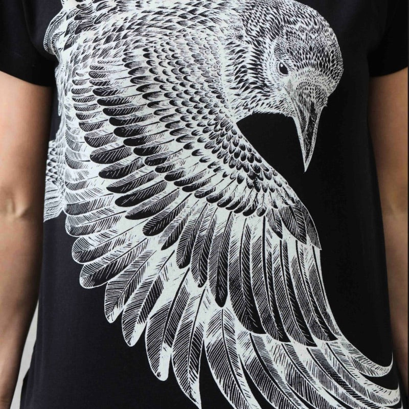 Shovava - Raven Spirit Black Organic Cotton Tee