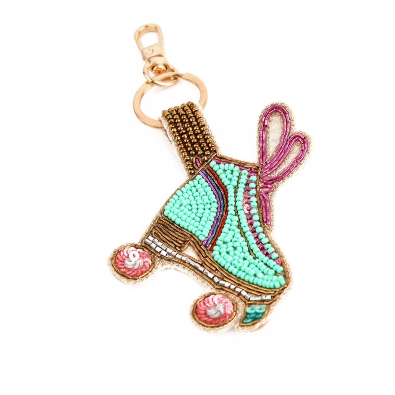 Roller Skate Sparkly Keyring/Bag Charm
