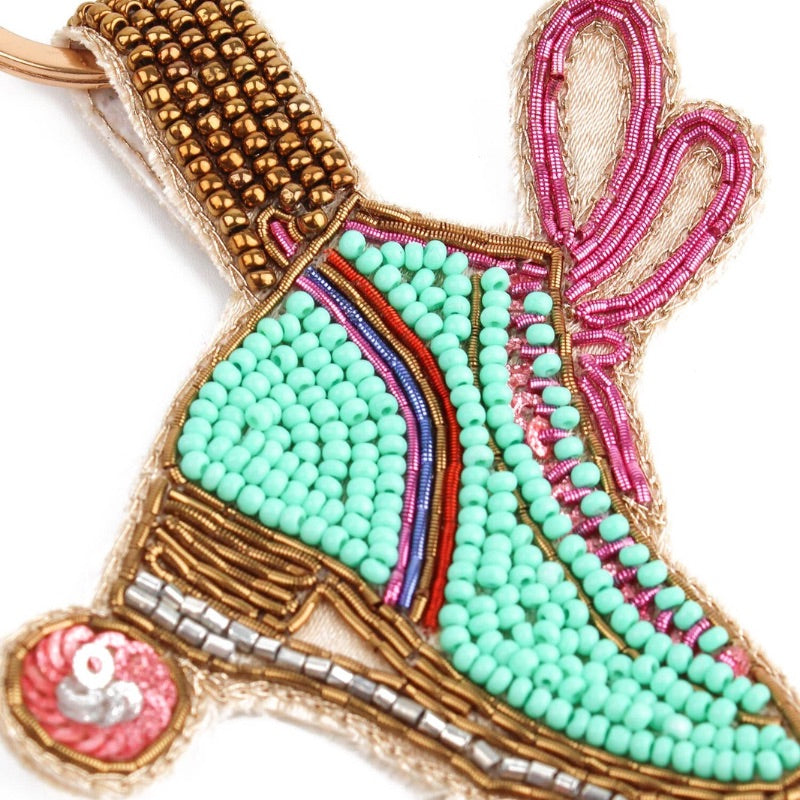 Roller Skate Sparkly Keyring/Bag Charm