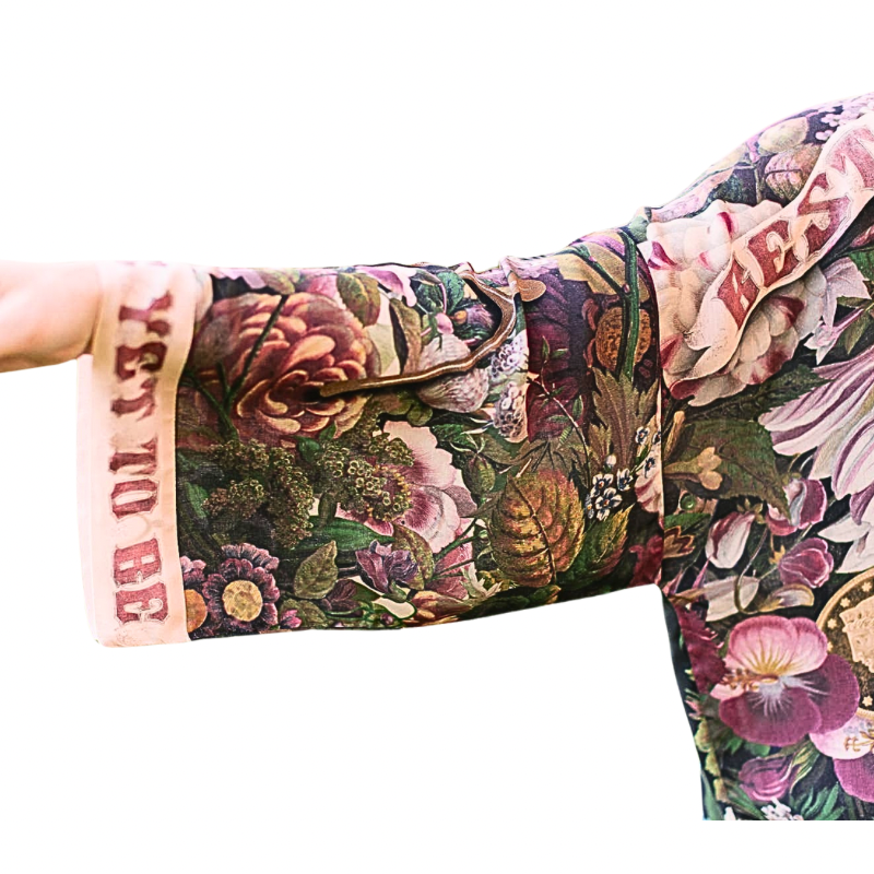 Make A Wish Cropped Kimono Jacket with Wishbone and Dandelion