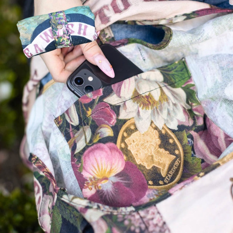 Make a Wish Floral Linen Tote Bag/Traverse Life Bag