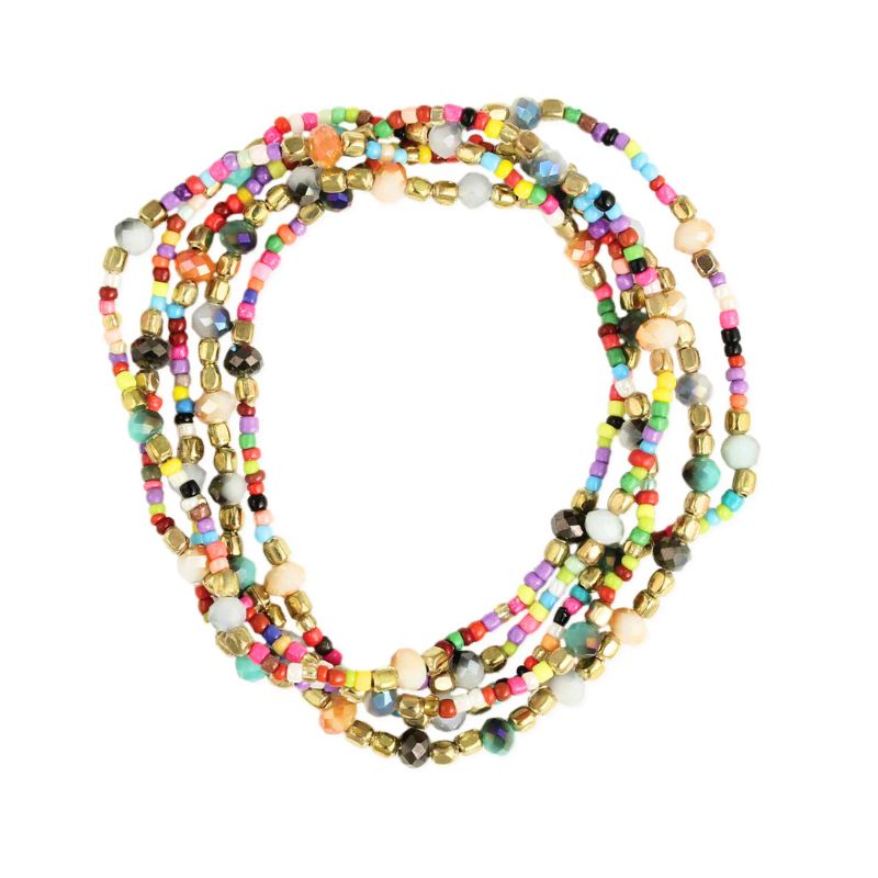 Candy Crush Multi Bead Stretch Bracelet Set