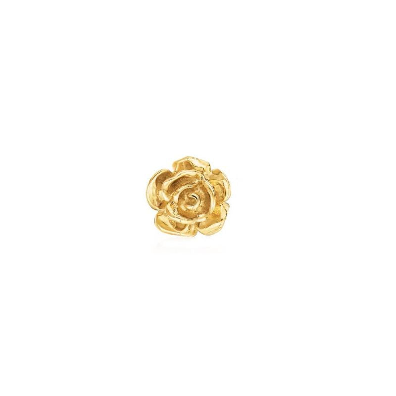 Garden Dahlias Fine Art Gold Flower Earrings