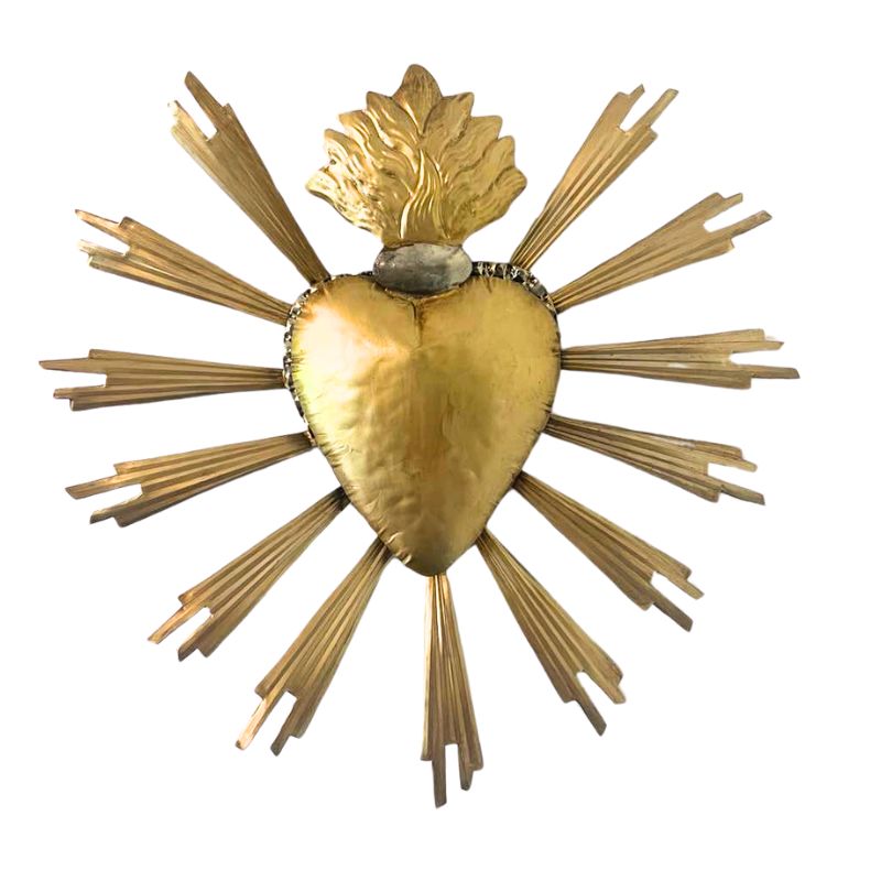 Golden Heart with Radiant Rays