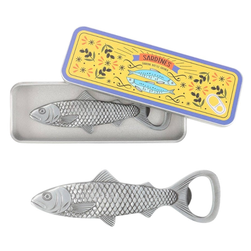 Sardine Bottle Opener in Matching Storage Tin