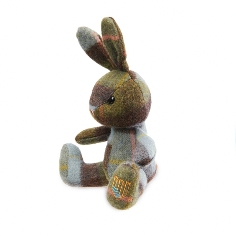 Lambswool Bunny in Chestnut and Blue Tartan