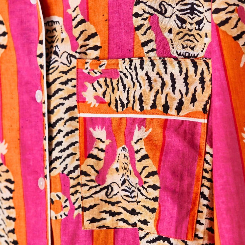 Stay Wild Tiger Stripe Pyjama Set