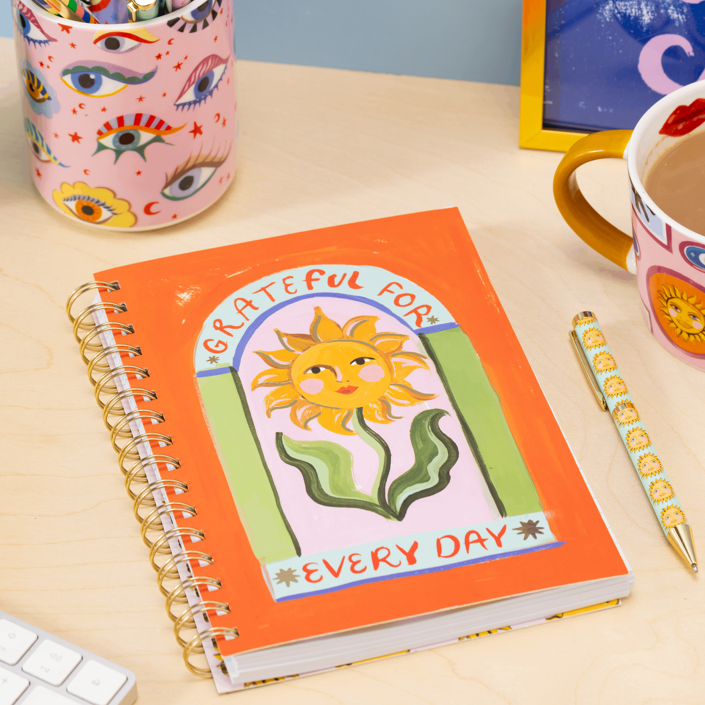 Grateful For Every Day Sunflower Spiral Notebook