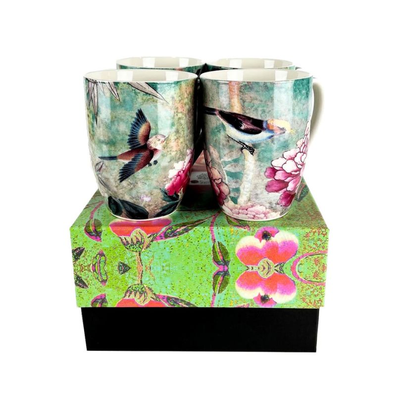 Anna Chandler Set of 4 Mugs - Chinoiserie