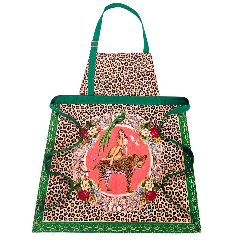 Retro Alice Leopard Print Apron