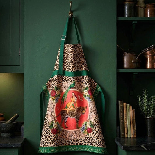 Retro Alice Leopard Print Apron