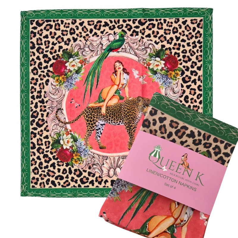 Alice Retro Glamour Napkin 4pc Set