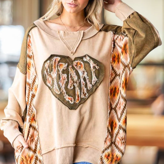 All Heart Patchwork Pullover with Pockets