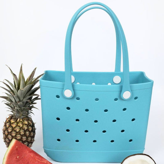 Aloha Vegan Tote Bag - Blue - Medium