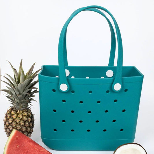 Aloha Vegan Tote Bag - Teal - Medium