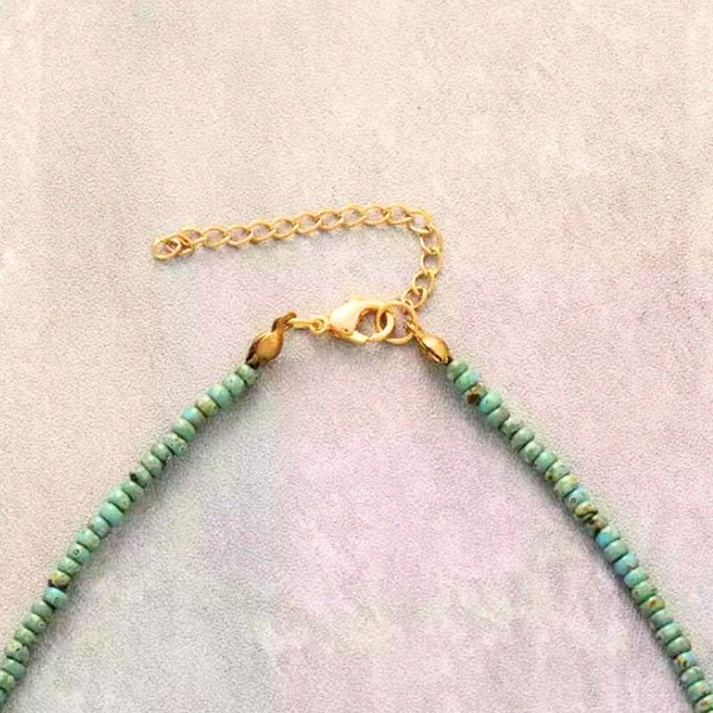 Amazonite Teardrop Pendant with Seed Beads