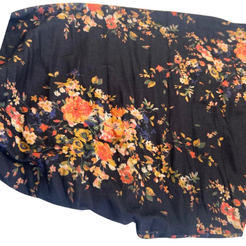 Bohemian Bandeau in Black with Wild Mountain Florals