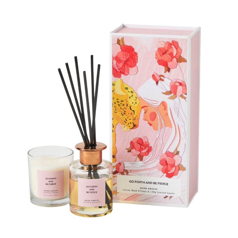 Go forth and Be Fierce Candle & Diffuser Set