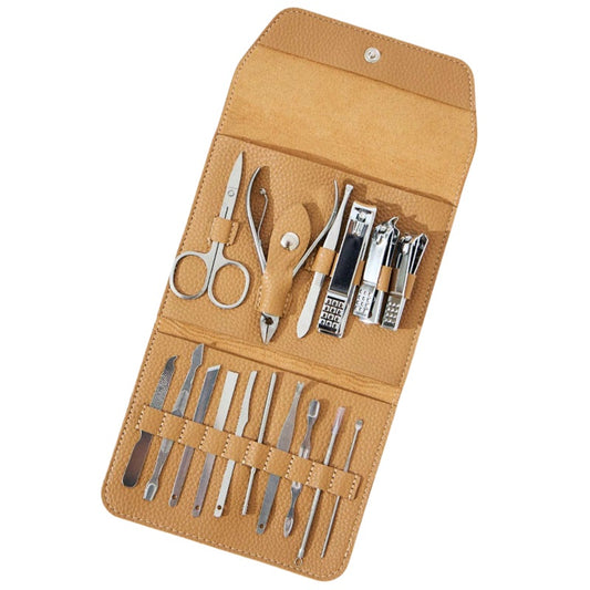 Manicure Set in Beige Vegan Leather