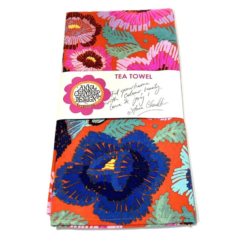 Anna Chandler Birds & Roses Tea-Towel