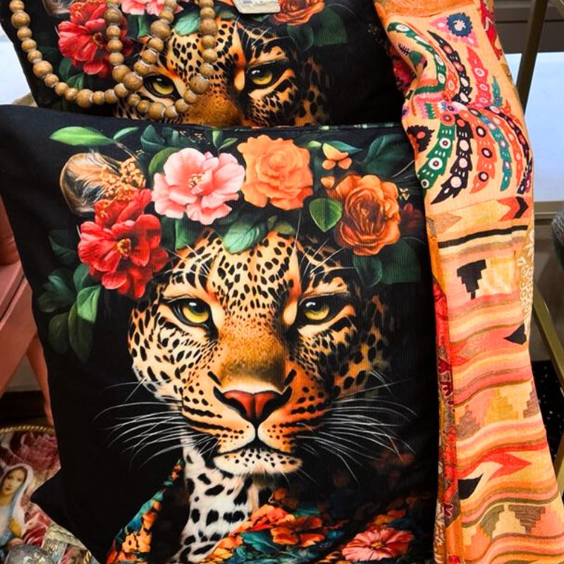 Bold in Bloom Tigress Luxe Cushion