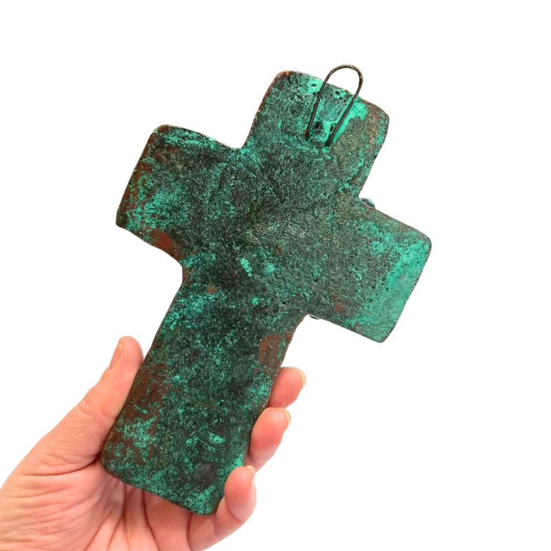 Blue Rose Clay Cross - Mexican Artisans