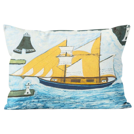 Yellow Ship - Alfred Wallis Cushion