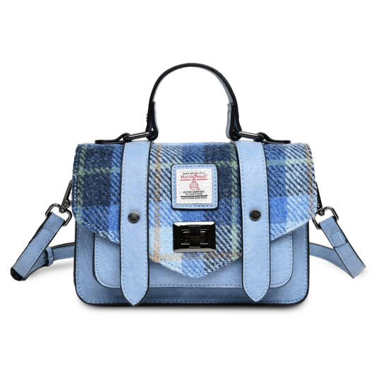 Islander UK Mini Satchel in Blue Tartan