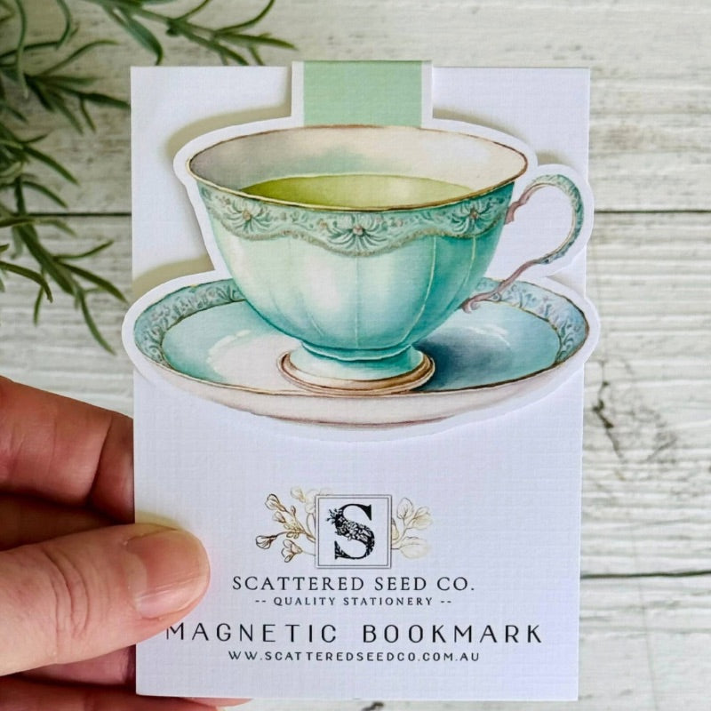 Vintage Teacup Magnetic Bookmarks - 4 Designs