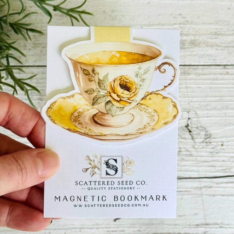 Vintage Teacup Magnetic Bookmarks - 4 Designs