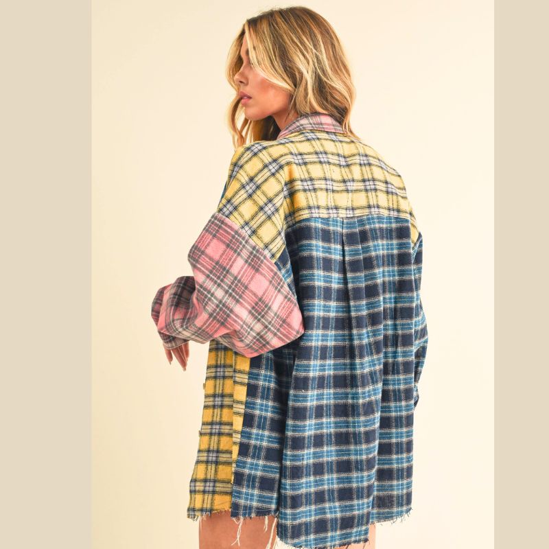 Brodie Patch Plaid Flannel Shirt