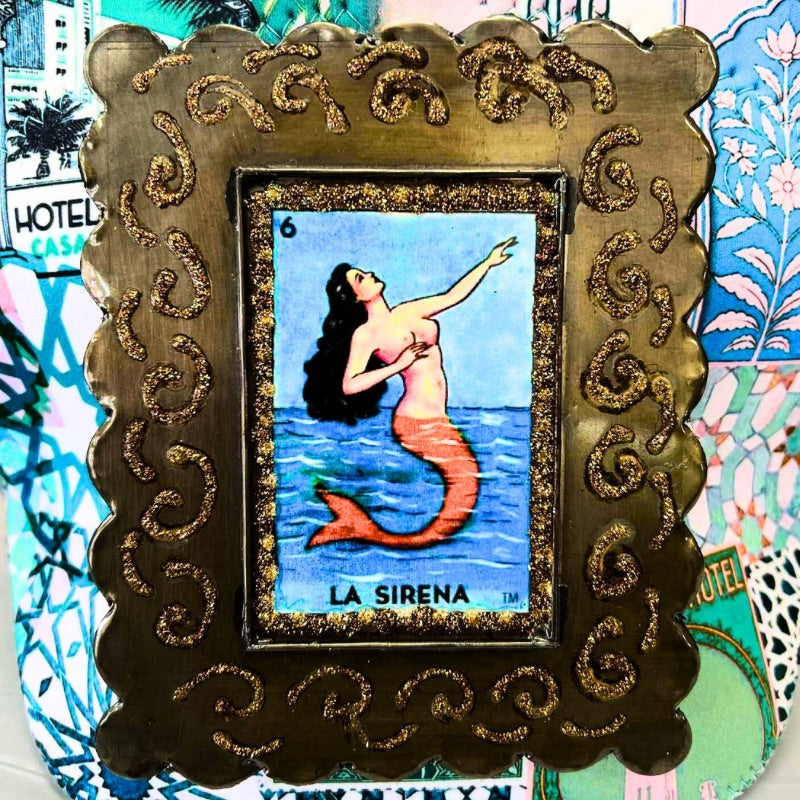 La Sirena in Decorative Tin Frame