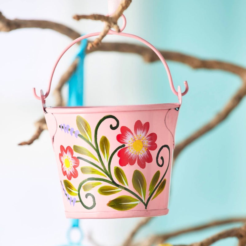 Handpainted Mini Bucket Easter Decoration