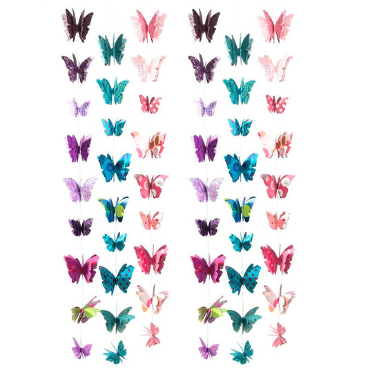 Handmade Paper 3d Garland of Butterflies