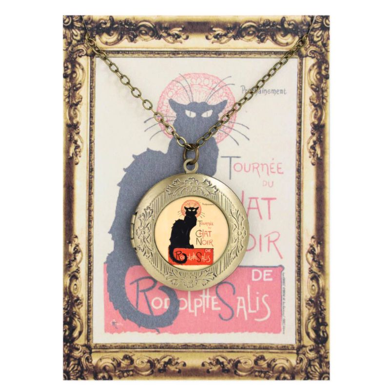 Chat Noir Fine Locket Necklace