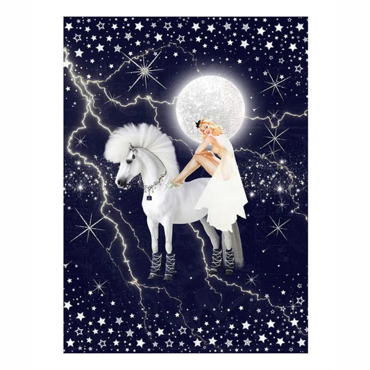 Celestial Goddess Luxe Linen Tea Towel by Queen K